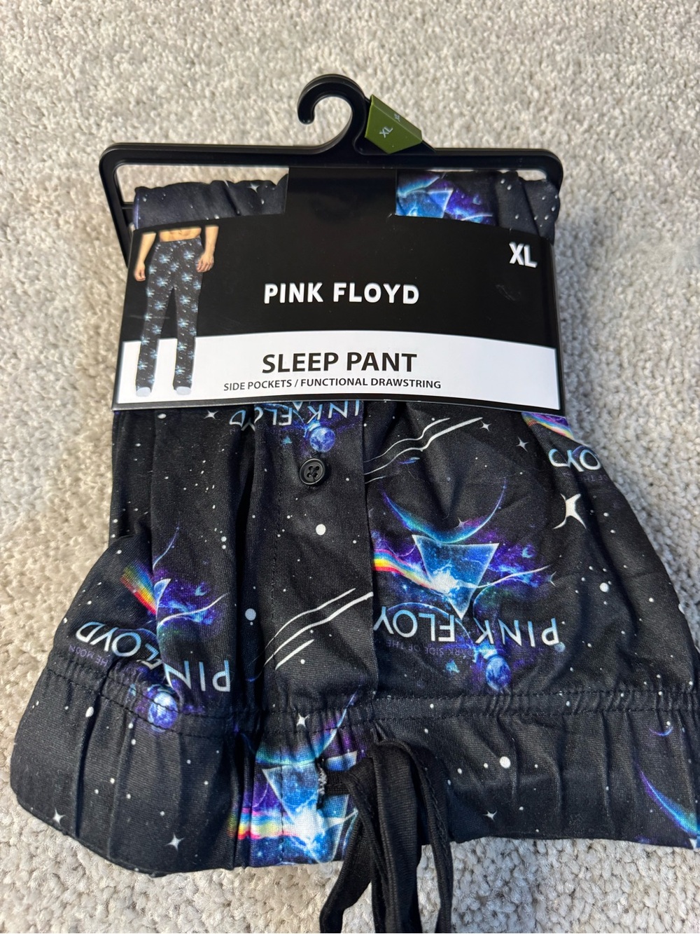 Pink Floyd Black Sleep Pants with Prism Galaxy Print